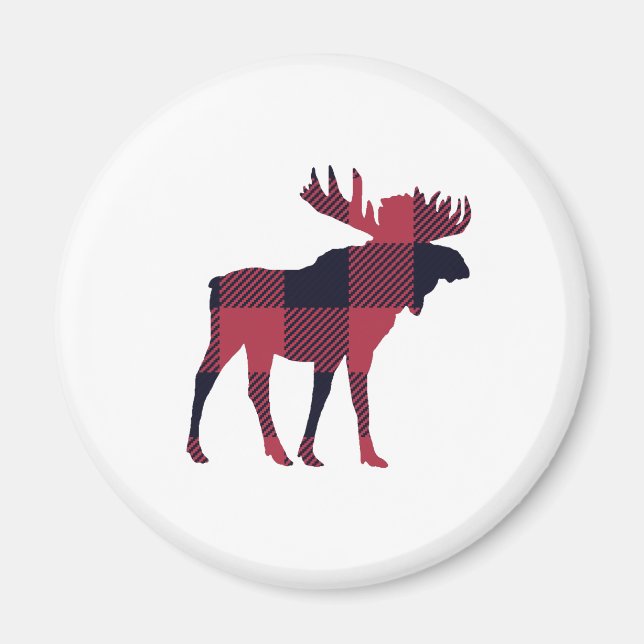 Aimant Montagne Moose Buffalo Check (Devant)