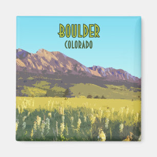 Aimant Montagnes Boulder Colorado Flatirons Vintage