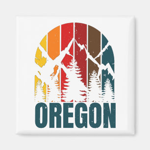 Aimant Montagnes de l'Oregon Vintage rétro
