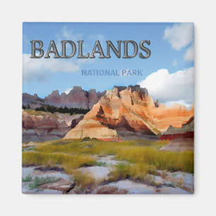 Aimant Montagnes et ciel dans le parc national des Badlan