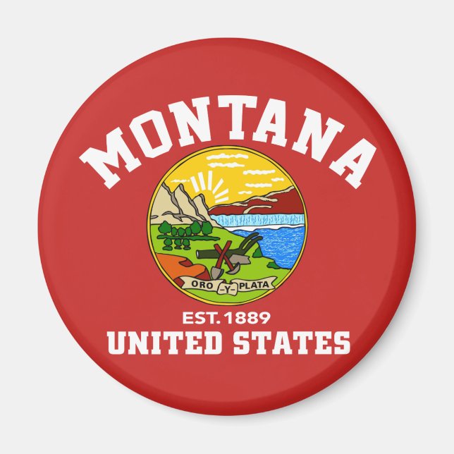 Aimant Montana Est 1889 Fête de l'Indépendance de l'Etat  (Devant)