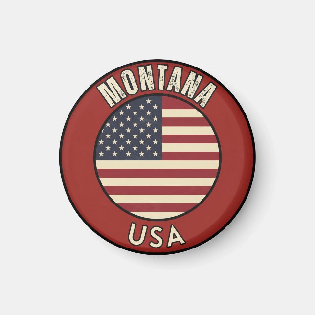 Aimant Montana États-Unis d'Amérique (Devant)