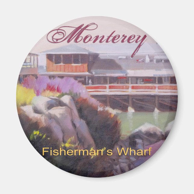 Aimant Monterey Fisherman Wharf Scenic California Coast (Devant)