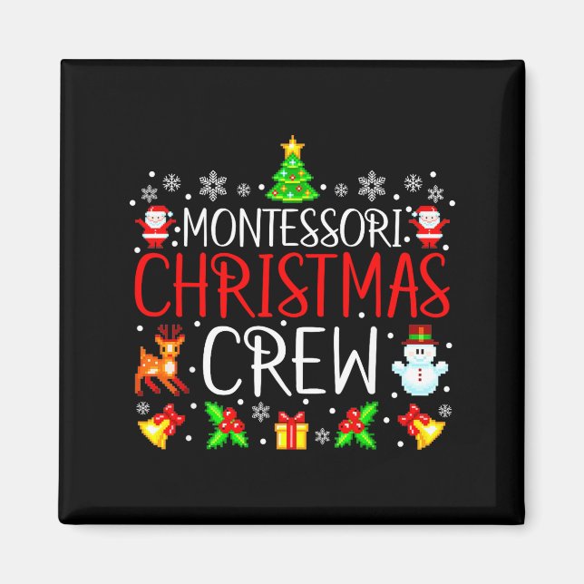 Aimant Montessori Christmas Crew Matching Xmas  (Devant)