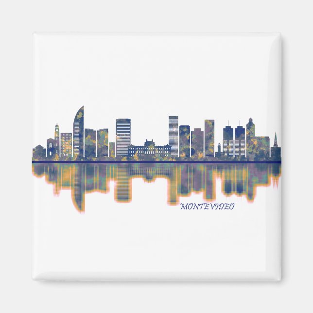 Aimant Montevideo Skyline (Devant)