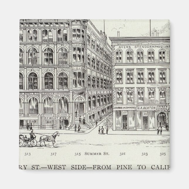 Aimant Montgomery West side Pine et Californie (Devant)