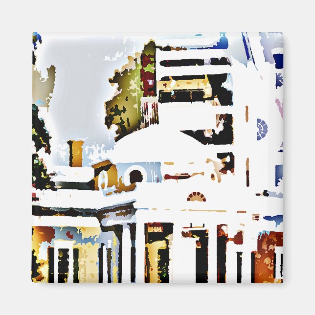 Aimant Monticello - Maison de Thomas Jefferson en Virgini (Devant)