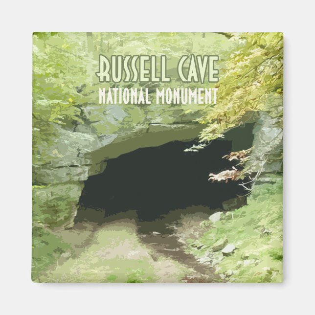 Aimant Monument national de la grotte Russell Alabama (Devant)
