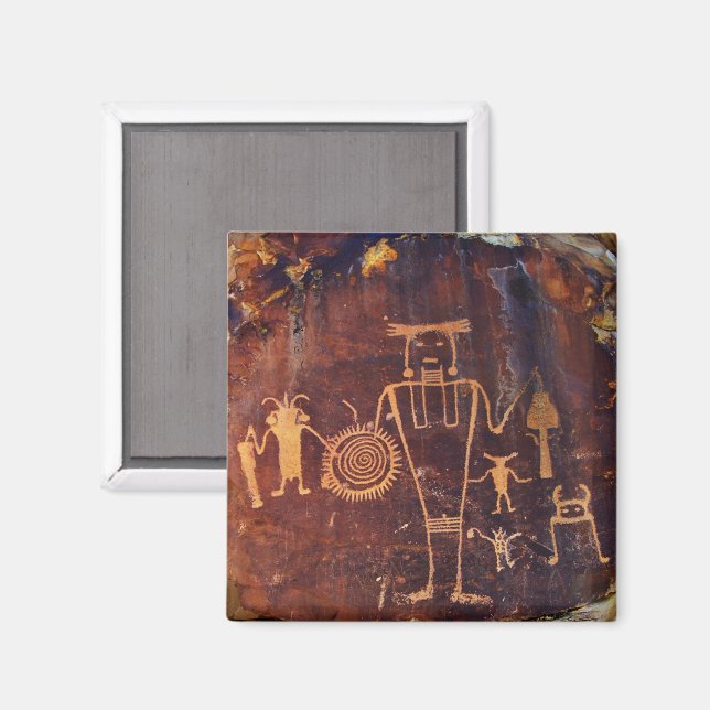 Aimant Monument national de Petroglyph Dinosaur (Recto/Verso)