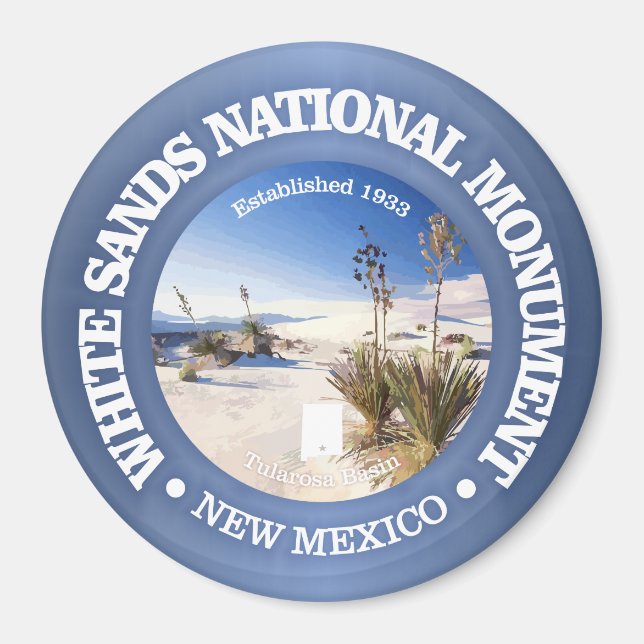Aimant Monument national de White Sands (Devant)