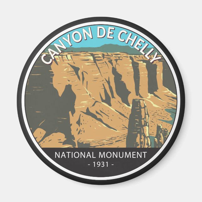 Aimant Monument National du Canyon De Chelly Cercle Vinta (Devant)