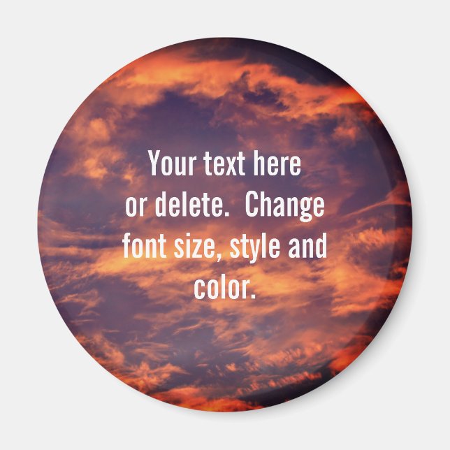 Aimant Morning Sky and Clouds Nature Personalized (Devant)