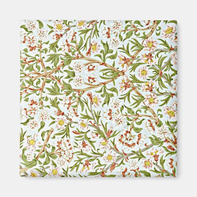 Aimant Morris - Motif floral délicieux (Devant)