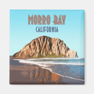 Aimant Morro Bay Rock California Vintage