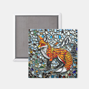 Aimant Mosaic Carrelage Fox Wildlife Art