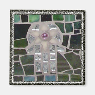 Aimant Mosaic Hamsa Starof David Evil Eye sur Vert