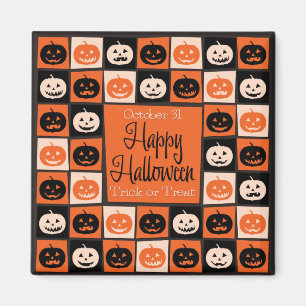 Aimant Mosaïque citrouille d'Halloween