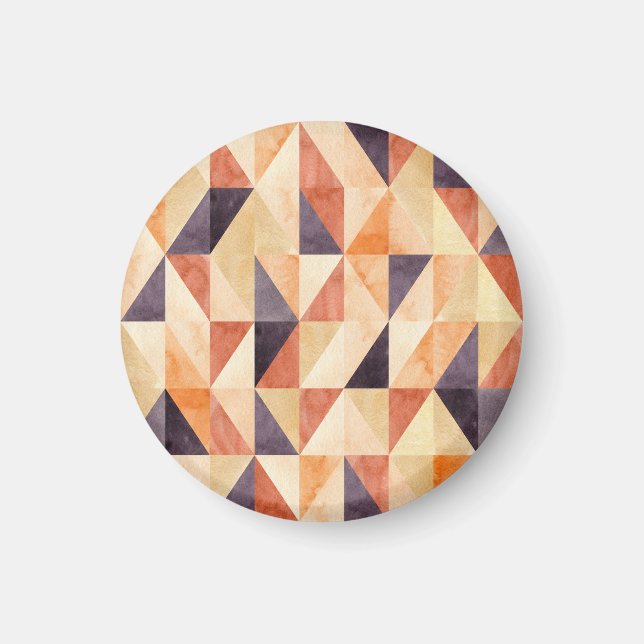 Aimant Mosaïque triangulaire Aquarelle Motif terrestre (Devant)