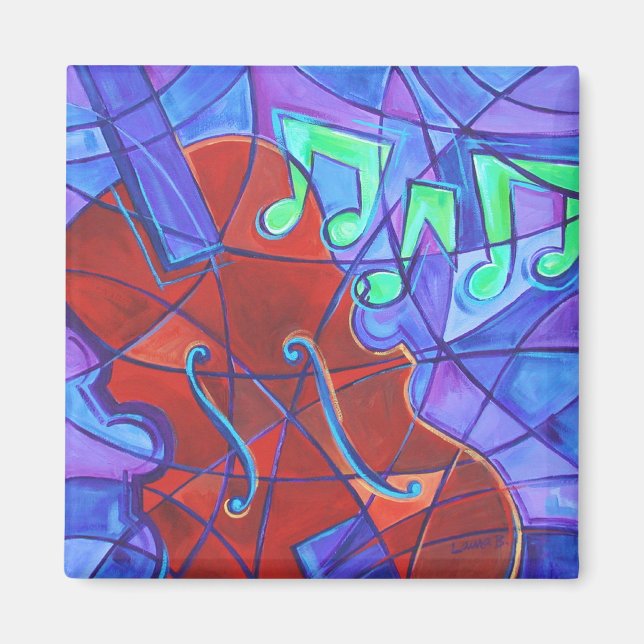 Aimant Mosaïque Violoncelle (Devant)