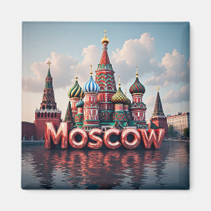 Aimant 🧲 Moscou Russie Mémoire de Vacances 🇷🇺