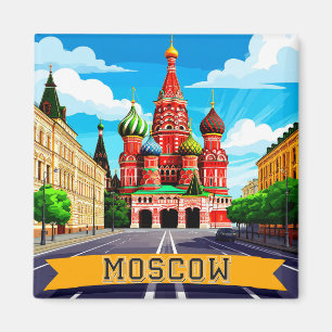Aimant 🧲 Moscou Russie Mémoire de Ville