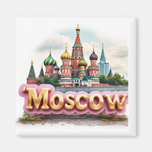 Aimant 🧲 Moscou Russie Voyage Souvenir Mémoire 🇷🇺