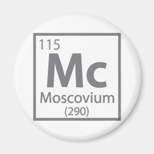 Aimant Moscovium - Tableau périodique de la science russe