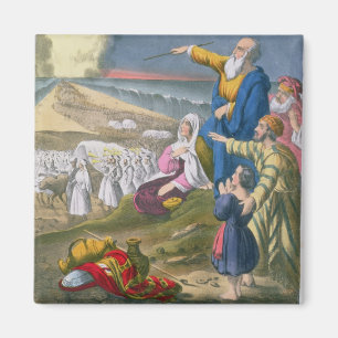 Aimant Moses Parting the Red Sea, from a bible printed by