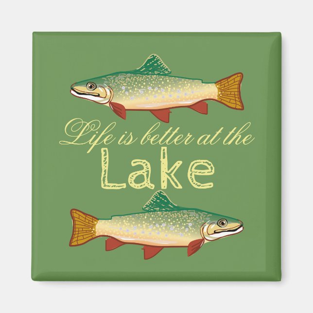 Aimant Moss Green Life |trout (Devant)