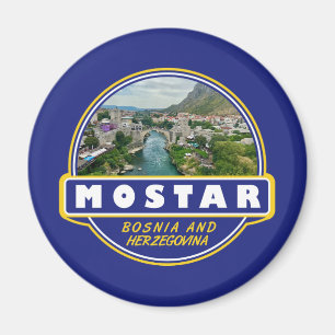 Aimant Mostar Bosnie-Herzégovine Voyage Art Emblem
