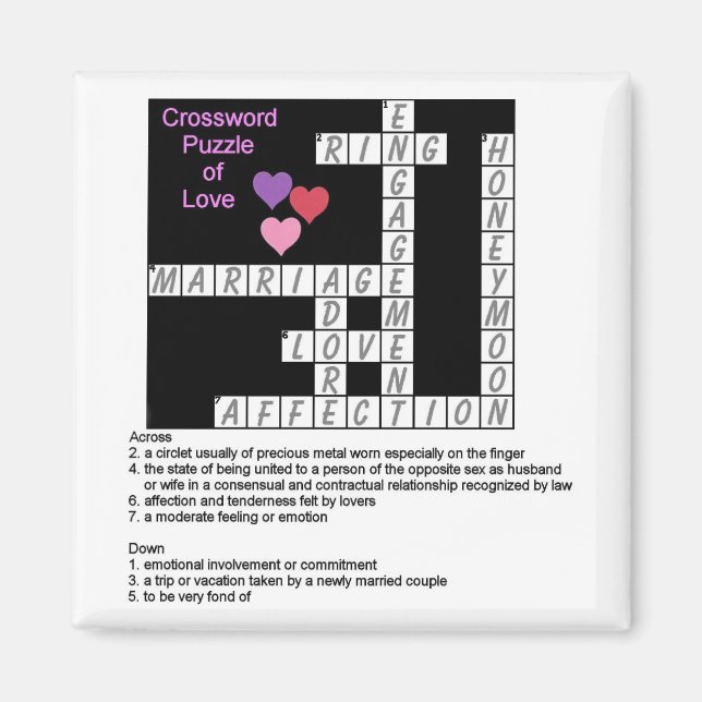 Aimant Mot-clé Puzzle de l'amour (Devant)