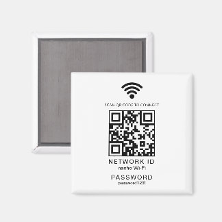 Aimant Mot De Passe Wifi Mot De Passe QR Code Scanner Mot