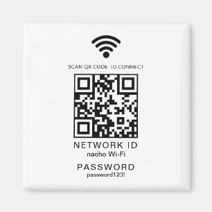 Aimant Mot De Passe Wifi Mot De Passe QR Code Scanner Mot
