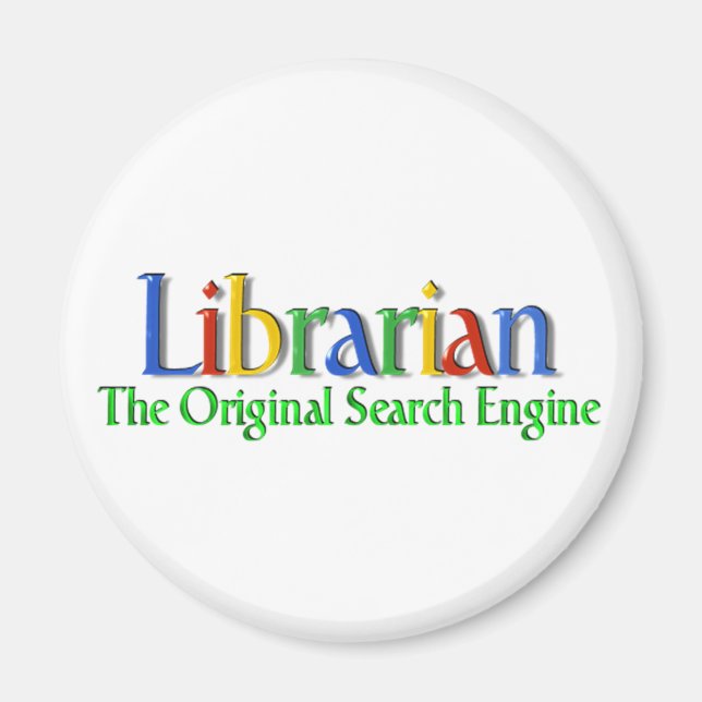Aimant Moteur de recherche original du bibliothécaire (Devant)