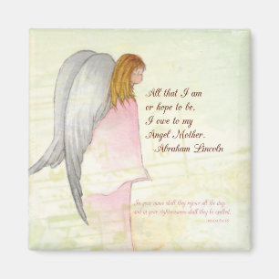 Aimant Mother's Day Religious Angel, Square Gift