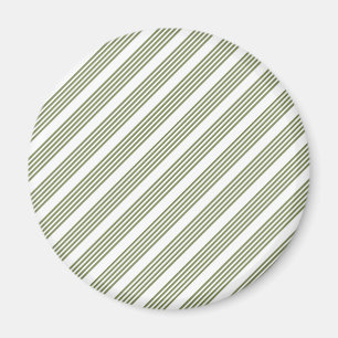 Aimant Motif à cinq bandes vert et blanc olive
