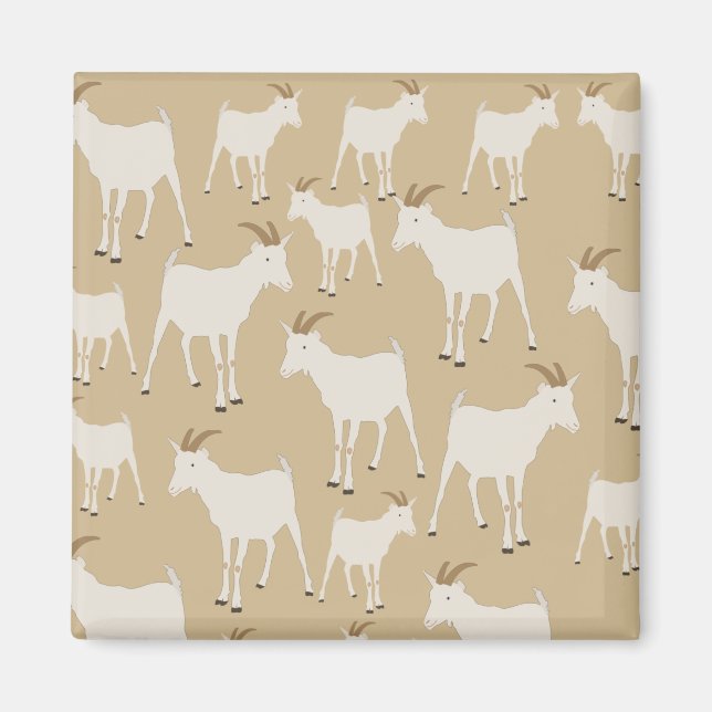 Aimant Motif animal de la ferme de chèvres (Devant)