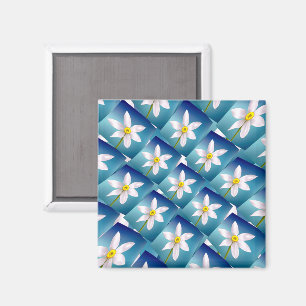 Aimant Motif blanc Narcissus