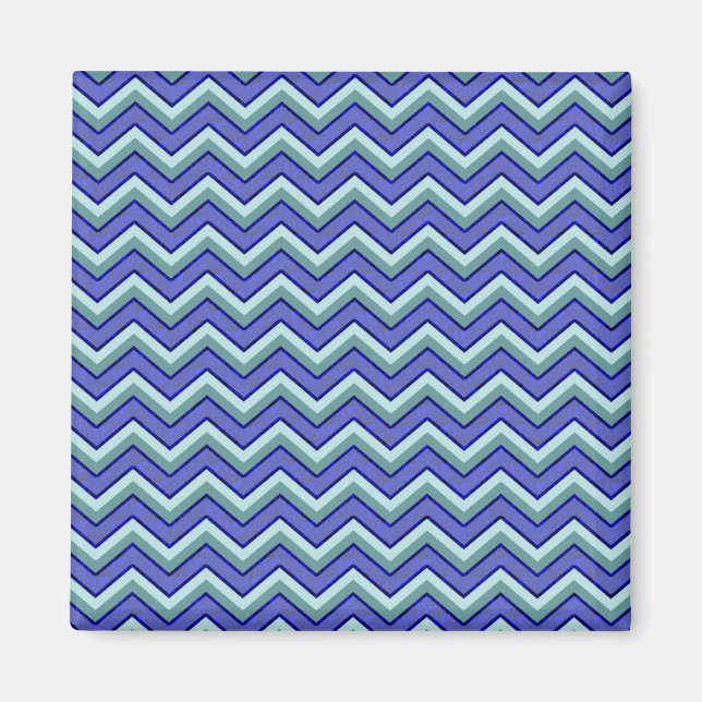 Aimant Motif Blue Sapphire Chevron (Devant)