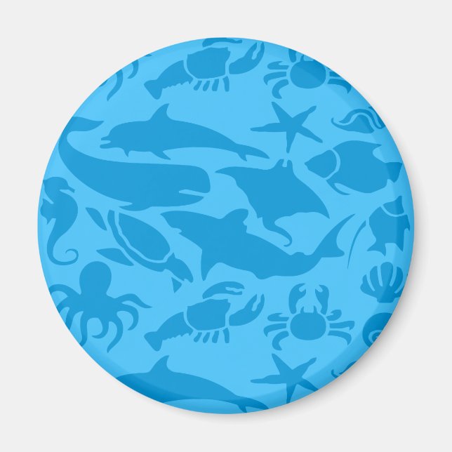 Aimant Motif Blue Sea Life (Devant)