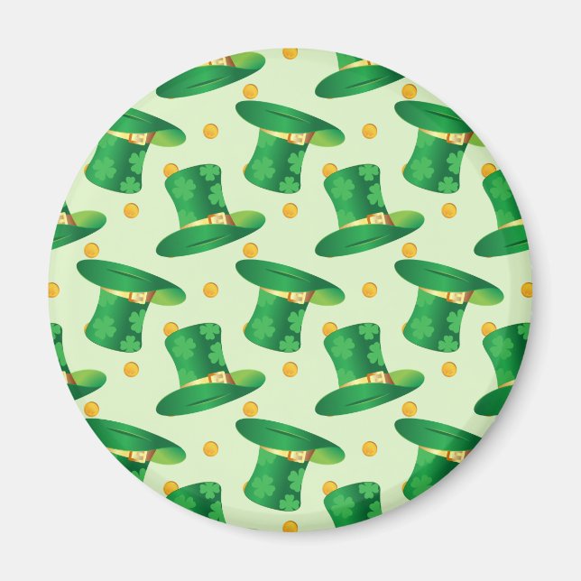 Aimant Motif Casquette irlandais vert, design du jour st  (Devant)