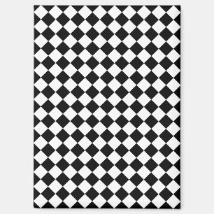 Aimant Motif Chevron noir et blanc solide