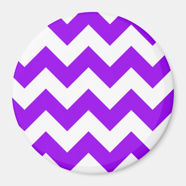 Aimant Motif Chevron violet et blanc (Devant)