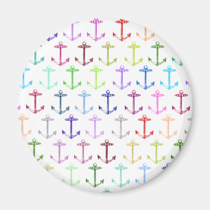 Aimant Motif d'ancre d'arc-en-ciel
