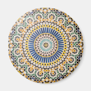Aimant Motif de carreaux géométriques, Maroc