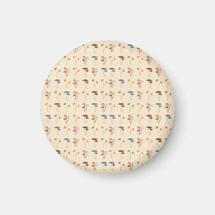Aimant Motif de champignons neutres