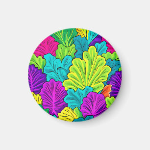 Aimant Motif de feuilles de chou arc-en-ciel