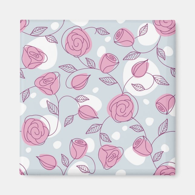 Aimant Motif de fleurs (Devant)