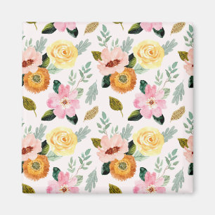 Aimant motif de fleurs