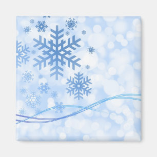 Aimant Motif de flocon de neige d'hiver